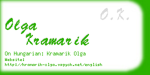 olga kramarik business card